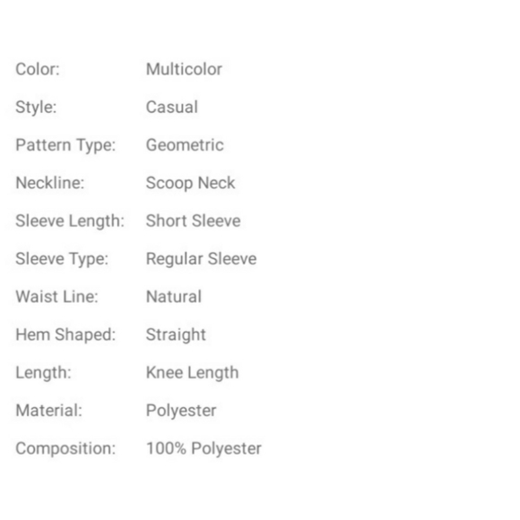 #34 Brand New Plus Geometric Print Tunic Dress - Picture 6 of 11